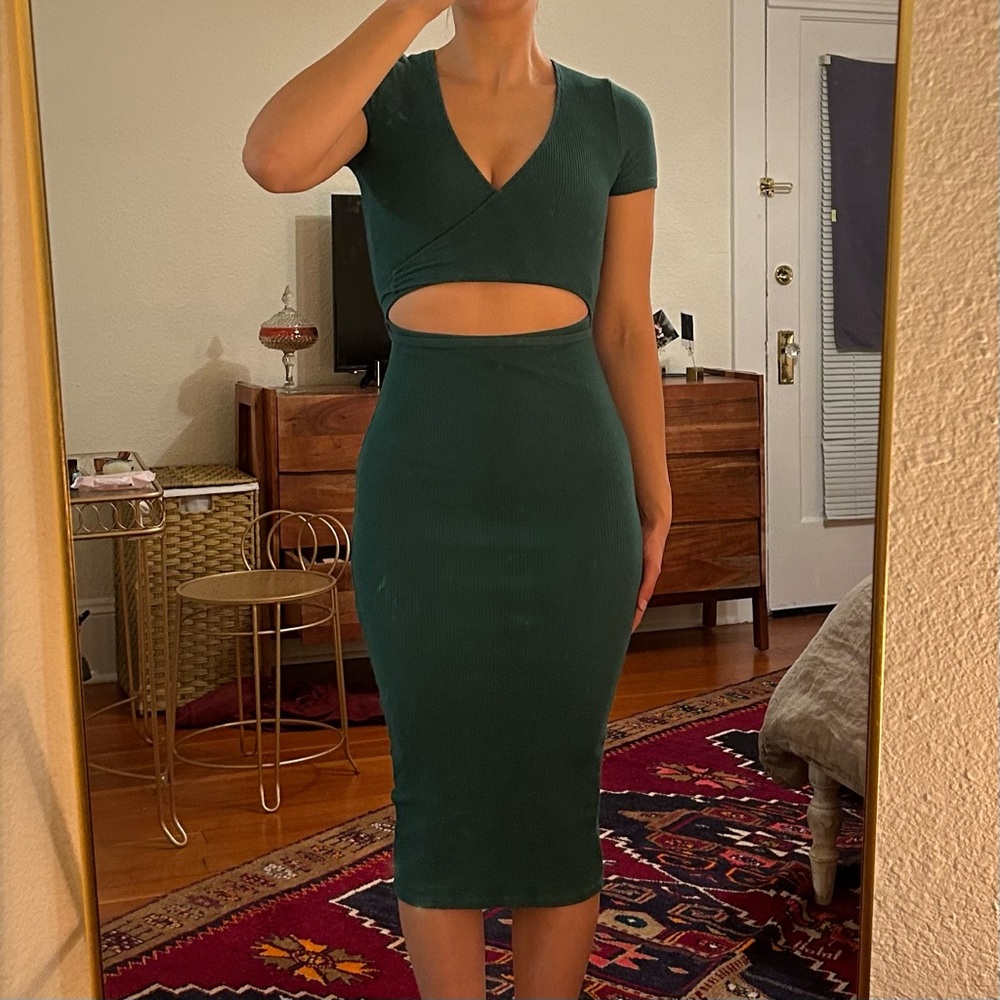 Free people midi bodycon wrap dress